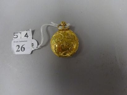 Montre de col en or jaune (750), le couvercle...