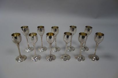 ERCUIS

Onze verres à liqueur en métal argenté...