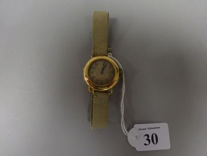 Montre bracelet de dame, boîtier rond en...
