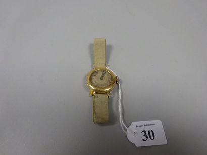 Montre bracelet de dame, boîtier rond en...