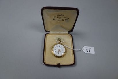 Montre de col en or jaune et or rose (750),...