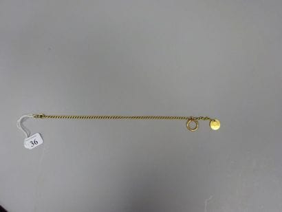 Chaîne de montre en or jaune (750) maille...