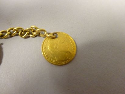 Chaîne de montre en or jaune (750) maille...