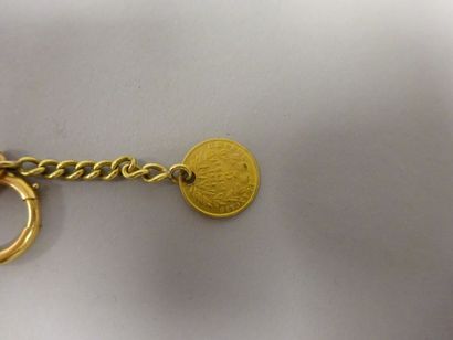 Chaîne de montre en or jaune (750) maille...