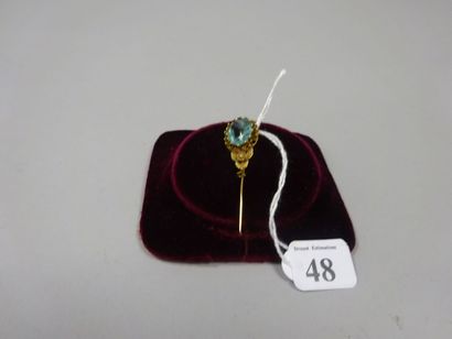 Petite épingle de corsage en or jaune (750)...