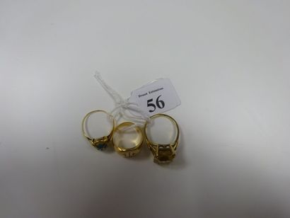 Lot comprenant : 

- Bague chevalière en...