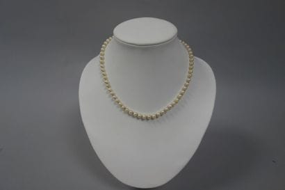 Collier de perles blanches de culture en...