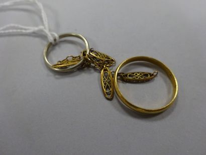 Lot de débris or jaune et or gris (750):...