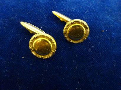 Paire de boutons de manchette en or jaune...