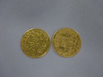 FRANCE 

2 pièces de 20 francs or, 1819 et...