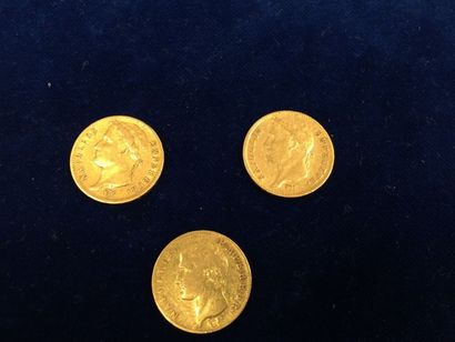FRANCE

Lot de trois pièces de 20 francs...