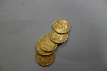 ALLEMAGNE

Lot de cinq pièces de 20 mark...