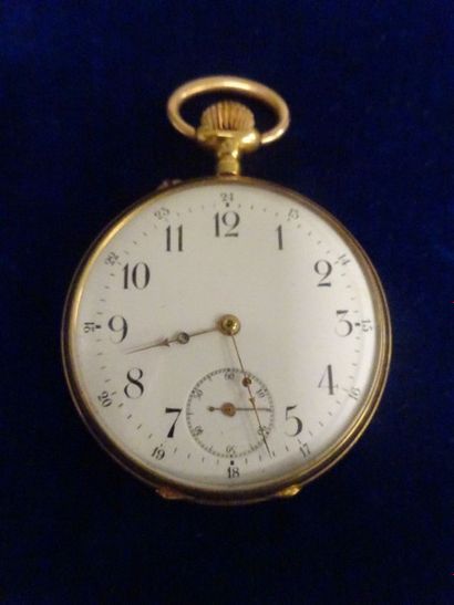 Montre de gousset en or jaune (750), le couvercle...