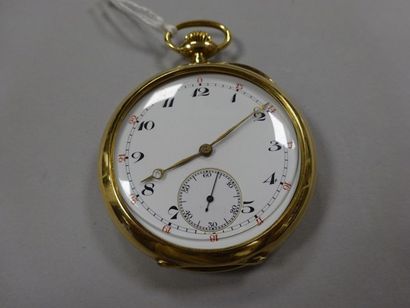 Montre de gousset en or jaune (750) uni.

Cadran...