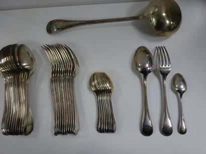 CHRISTOFLE 

Partie de ménagère en métal...