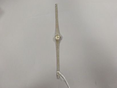 Montre de dame en or blanc (750), boitier...