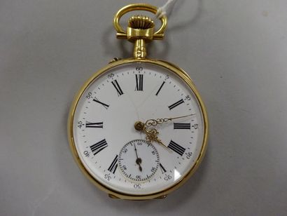 Montre de gousset en or jaune (750) uni,...