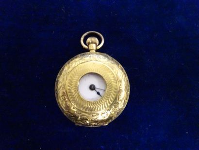 Montre demi savonette en or jaune (750),...