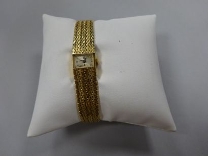 Montre bracelet de dame en or jaune (750),...