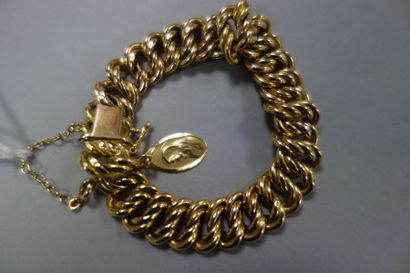 Bracelet en or jaune (750) et or amati à...