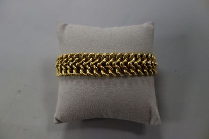Bracelet ruban en or jaune (750) à maille...