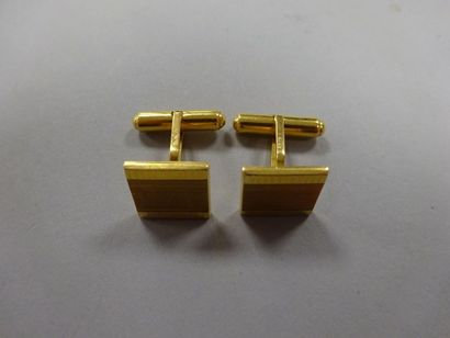 Paire de boutons de manchette en or jaune...