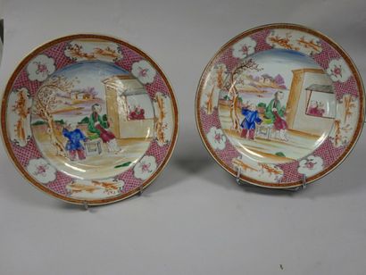 CHINE, Compagnie des IndesPaire d'assiettes...