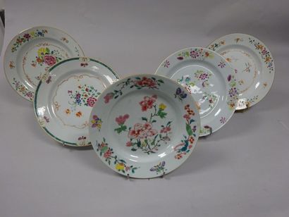 CHINE, Compagnie des IndesCinq assiettes...