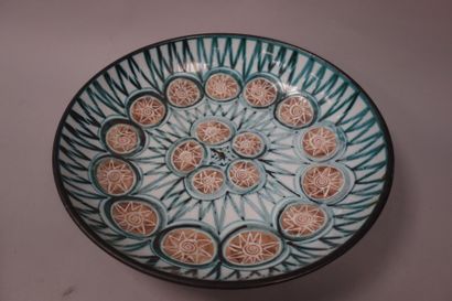 Robert PICAULT (1916-2000)Grand plat creux...