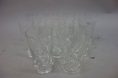 SAINT-LOUISNeuf verres à orangeade en cristal,...