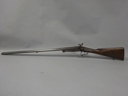 Fusil de chasse à broche, à canons juxtaposés...