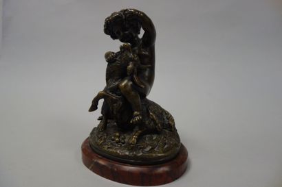 Clodion (d'après)Putto au bouc, épreuve en...