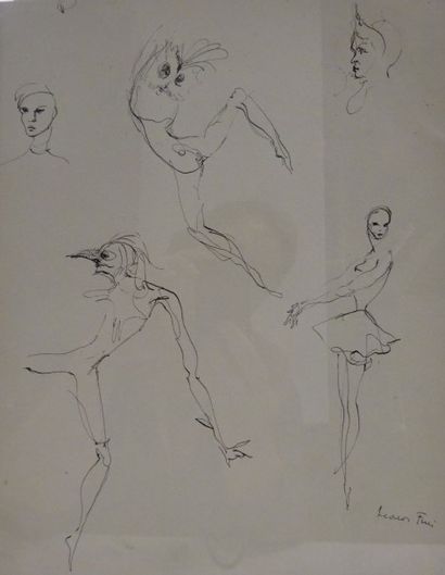 Léonor FINI (1907-1994),Etude de danseurs...