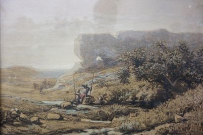 Jean Ferdinand CHAIGNEAU (1830-1906)La halte...