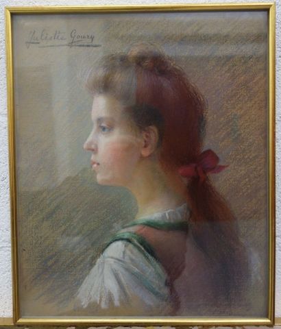 Juliette GOURY (1878-1954) Portrait de jeune...