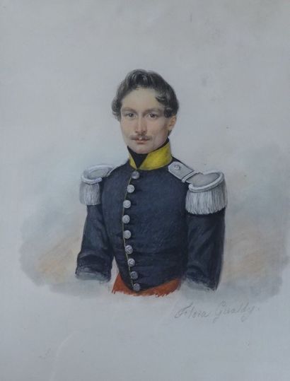Flora GERALDY (XIXème siècle)Portrait en...
