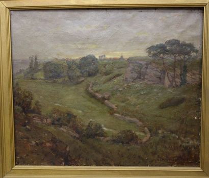 Jules Alfred HERVÉ-MATHÉ (1868-1953)Paysage,...