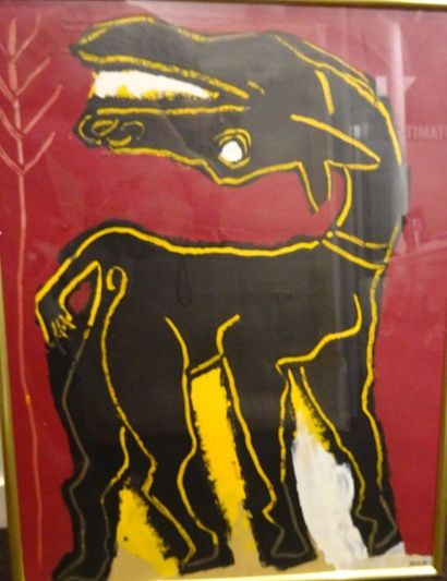 Rafaël GRAY (1963),Cheval.Acrylique sur papier,...