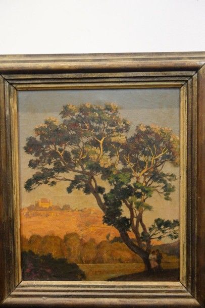 Paul Léon BLÉGER (1889-1981)Paysage au coucher...
