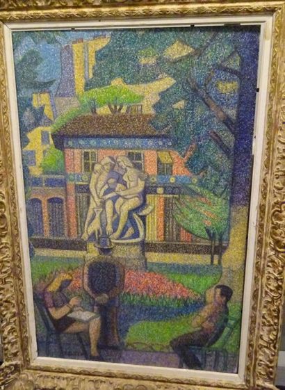 Georges ZELTER (1938),Au Jardin du Luxembourg,Huile...