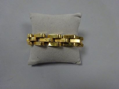 Bracelet de style Tank en or jaune (750)...