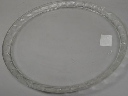 LALIQUE FRANCE
Plateau circulaire en verre...