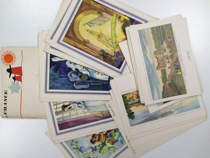 Lot de 30 menus de la Compagnie Générale...