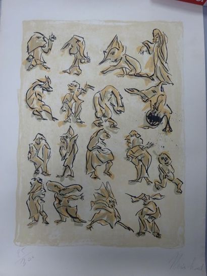 Reinhoud (1928-2007)
Composition.

Lithographie...