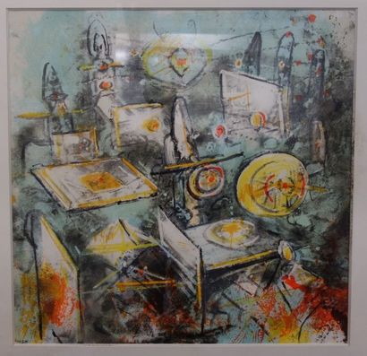 ROBERTO MATTA (1911-2002)
Composition abstraite.

Lithographie...