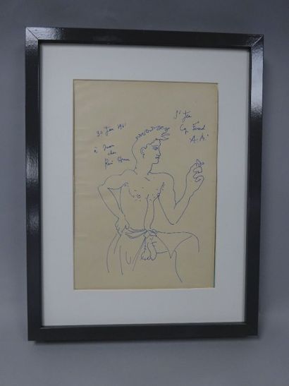 D'après Jean COCTEAU (1889-1963)
Homme nu...
