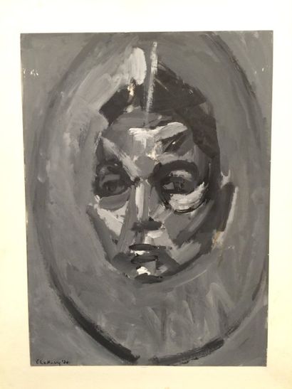 William CHATTAWAY (1927)
Portrait, 1979.

Gouache...