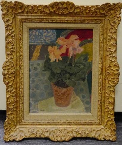 Yves TRÉVÉDY (1916-1990)
Les cyclamens.

Huile...