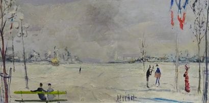 Gabriel DAUCHOT (1927-2005).
Paysage enneigé.

Huile...