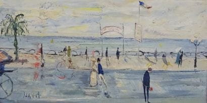 Gabriel DAUCHOT (1927-2005).
Bord de plage.

Huile...
